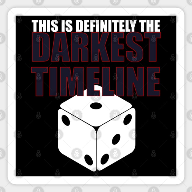 Darkest timeline Sticker by Geeks Under the Influence 